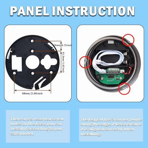 Gun Safe Replacement Lock Chrome Digital Keypad Electronic Lock