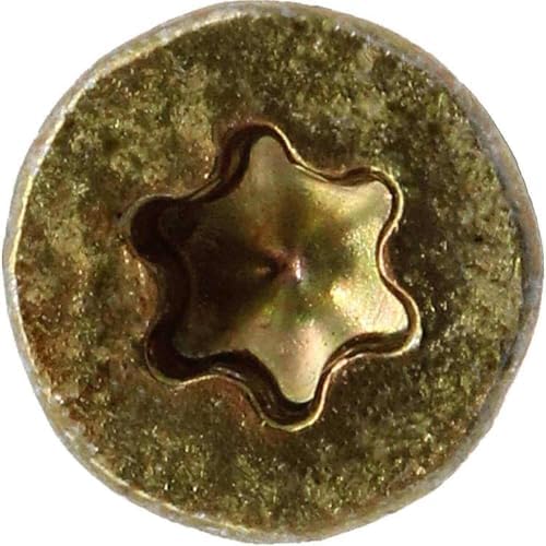 Jake Sales #8 x 1-1/4" Gold Star Wood Screw, T-20 Torx Drive, Flat Head - (Case of 9 x 5 Pound Boxes) ~10,395 Screw Count