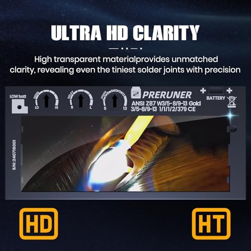 10 Pack 2x4.25" Clear Welding Lens | ANSI Z87.1 Polycarbonate Protective Lens for Welding Hood | Scratch Resistant Outer Cover Lens to Protect Auto-Darkening Lens