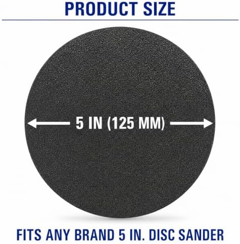 Starcke 5 inch Hook and Loop Sanding Discs No Hole 120 Grit 50 Pack