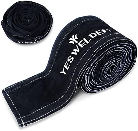 YESWELDER TIG Welding Torch Cable Cover Flame Resistant Leather Black Cover