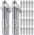 Moxweyeni 20 Pcs 3/4" X 5-1/2" Zinc Plated Wedge Anchors for Concrete