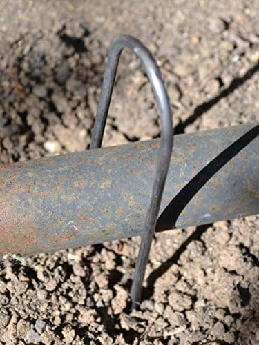 Sandbaggy 12-inch 8-Gauge Round Top Landscape Staples~SOD Garden Stakes Weed Barrier Pins (10 Staples)