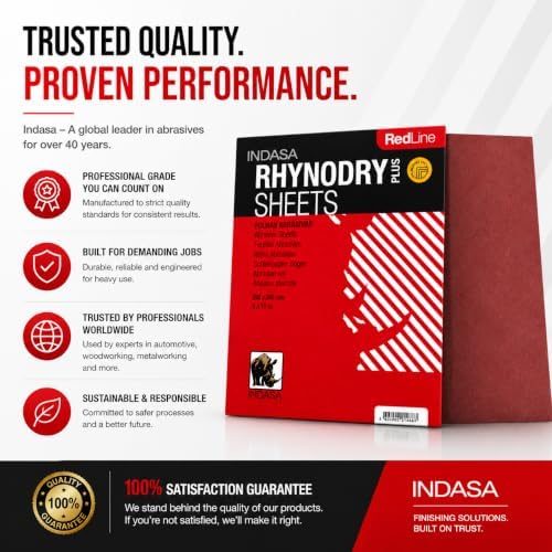 Buy Indasa Red Line Rhynodry Heavy Duty Sanding Sheets, 5 Series (5-80)