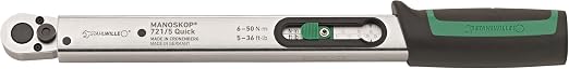 Stahlwille 50204005 3/8-Inch Drive Click-Type Torque Wrench with Ratchet, Dual Stop Signal, and Integrated Magnifier for Precise and Reliable Tightening