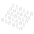 PATIKIL Finger Tip Covers Cots, Light White Silicone Finger Protectors Gloves Breathable Reusable Fingertip Caps with Air Holes for Dry Skin Finger Cracking, S, 30 Pcs