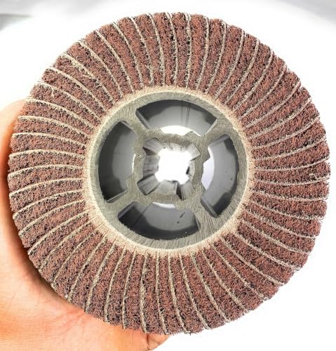 SIGNI Polishing burnishing Drawing Wheel Compatible with Burnishing Machine/Polisher/Sander 120x100mm (120 grit Sandpaper with Non Woven)