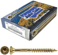 Jake Sales #8 x 1-3/4" Gold Star Wood Screw, T-20 Torx Drive, Flat Head - (5 Pound Box) ~860 Screw Count