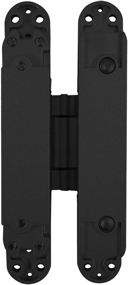 Invisible Hinge Concealed Door Hinges Heavy Duty Hidden Hinge up to 176 Pound Doors 3-D Adjustable 7 inch Black - 2 Pack