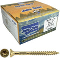 Jake Sales #9 x 2 Gold Star Wood Screw Torx/Star Drive Flat Head (Full Box - 3,000 Screw Count) - Multipurpose Torx/Star Drive Wood Screws