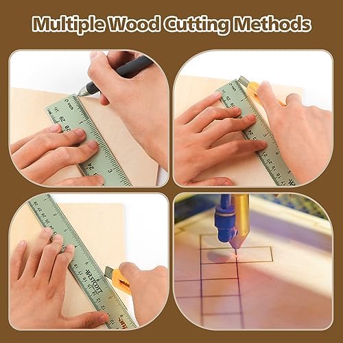 Adrattnay 24Pcs Basswood Sheets 12 x 12, 1/8in Basswood for Laser Cutting