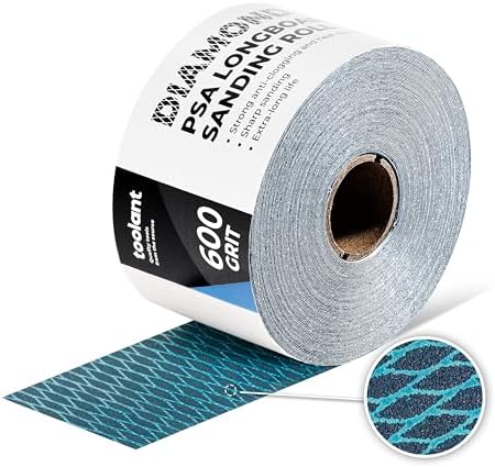 toolant Diamond Shape 600 Grit Sandpaper Roll, 2-3/4" Wide 10Yard Longboard