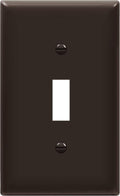 ENERLITES Toggle Light Switch Wall Plate, Gloss Finish, Size 1-Gang 4.50" x 2.76", Unbreakable Polycarbonate Thermoplastic, 8811-BR, Brown, Standard