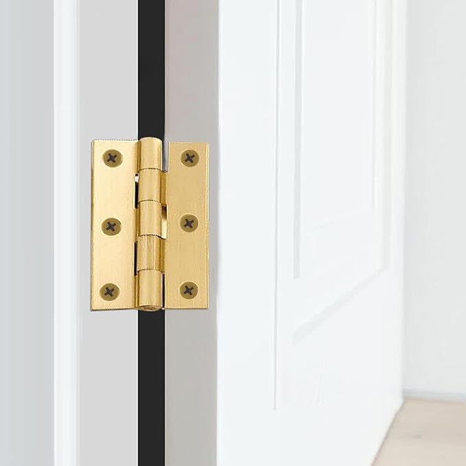 Mini Solid Brass Hinges Cabinet Drawer Butt Hinges for Jewelry Chest Wood Box,1/2/2.5Inch,8PCS(2Inch)