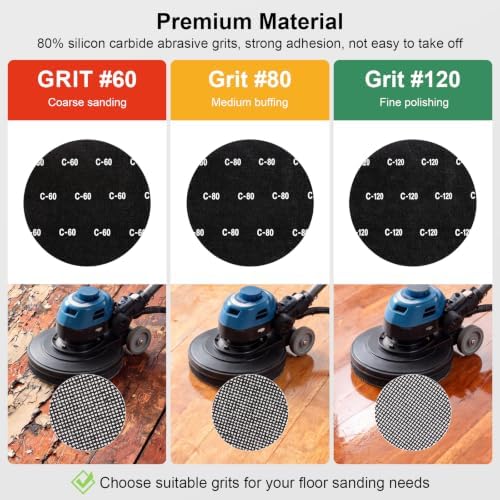 17" Sanding Screen Mesh,120 Grit Floor Sanding Discs for Wood-20p