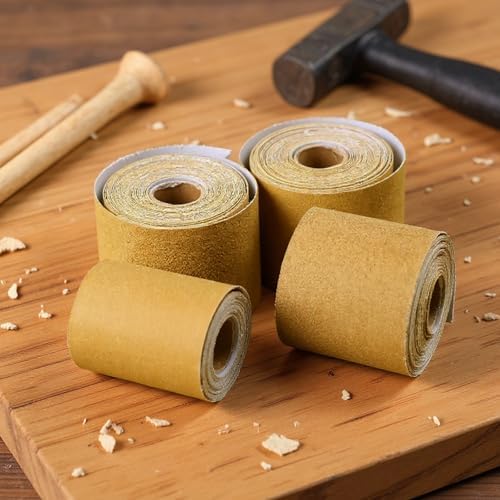 12 Rolls 60 Yards 60, 80, 120, 220, 320, 400 Grit Psa Continuous Sandpaper Roll 2-3/4" Wide Longboard Sandpaper Self-Adhesive Sand Paper Automotive Woodworking Hand Sanding Block