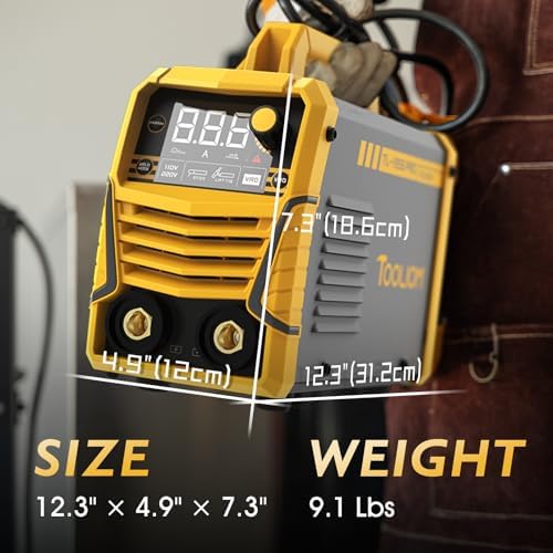 TOOLIOM 195A 110/220V Stick Welder, LCD Display with Lift TIG Torch