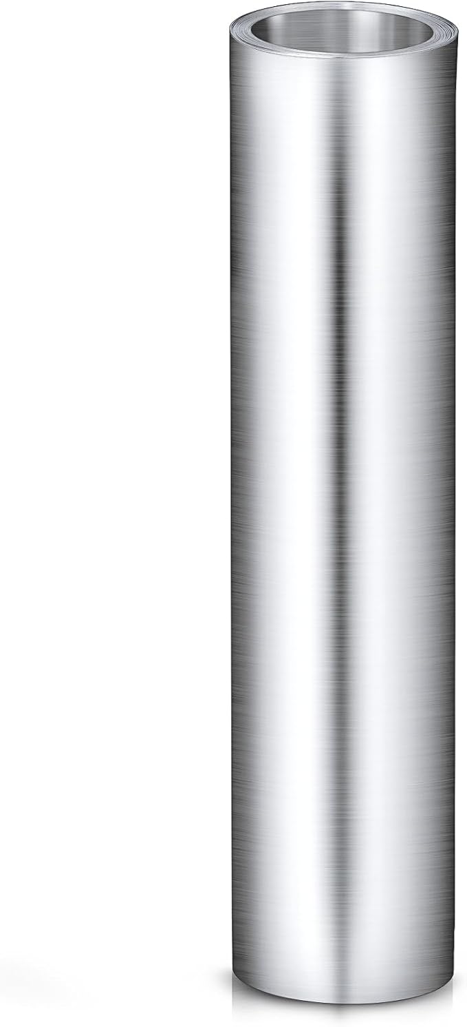 Therwen 1 Roll Aluminum Flashing Roll Metal Aluminum Roof Panels 0.2 mm Thickness Roof Flashing Strip for Sealing Windows Doors Siding Backyard Stains Moss and Mildew Prevention (10" x 10')