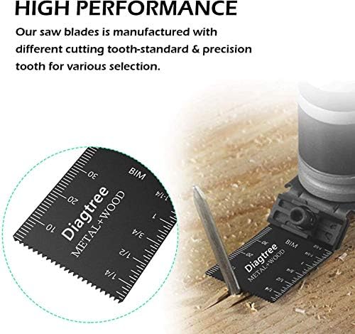 50Pack Bi-Metal oscillating Tool Blade, Diagtree Multitool Blade Oscillating Multi Tool Quick Release Saw Blades for Fein, Dremel, Dewalt, Craftsman, Ridgid, Makita, Milwaukee, Rockwell