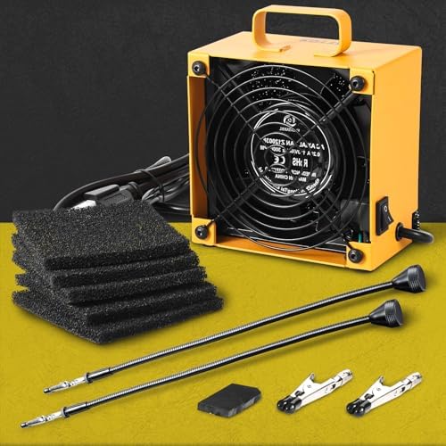 KOTTO Solder Fume Extractor with 2 Magnetic Helping Hands,5 Carbon Filters