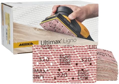 Mirka Abrasive Sheets Ultimax Ligno 3x5 Hook and Loop P320 50 Pack