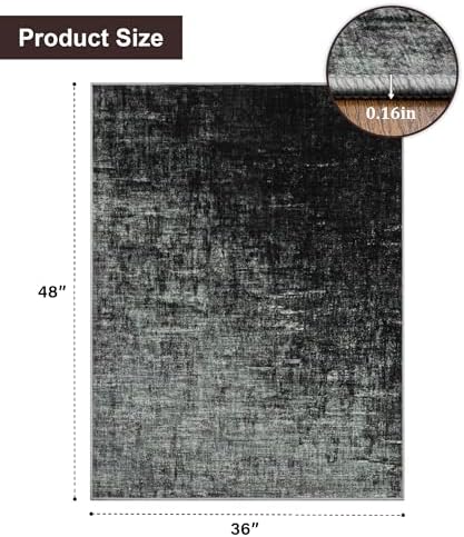 chakme Office Chair Mat for Hardwood Floor, 48"x36" Easy Glide Computer Desk Mat Protector for Rolling Chair Under Desk Rug Nonslip Backing, Machine Wash, (Abstract)