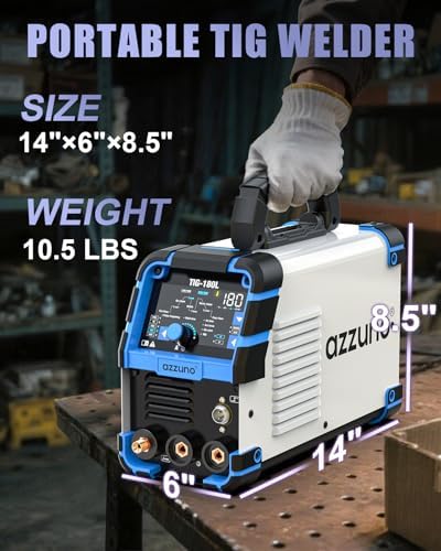 AZZUNO Cold TIG Welder With Pulse 180A, 5-in-1 TIG Welding Machine