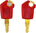 2PCS Heavy-Duty Equipment Keys, 5P-8500 5P8500,Black/Yellow/Red, Gold-Plated Metal