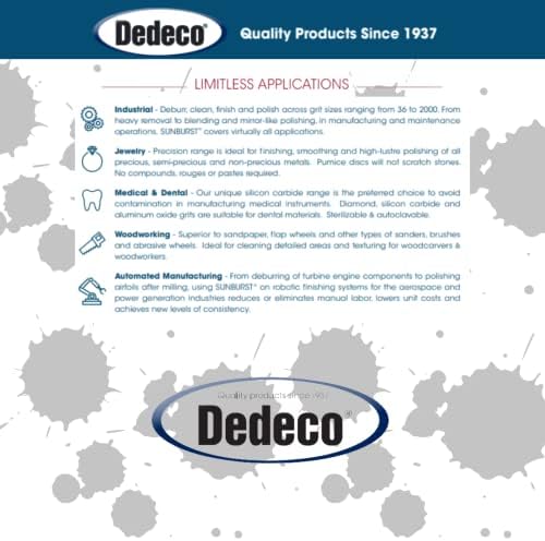 Dedeco Sunburst Radial Bristle Discs 48-Pack - 7/8" Curved Knife-Edge - White 120 Grit (Medium) - Aluminum Oxide for Polishing & Finishing