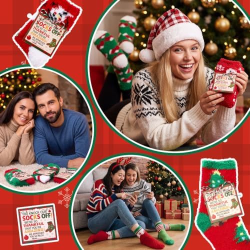 Jeyiour 30 Pairs Fuzzy Socks Bulk Warm Gifts for Adults Employee