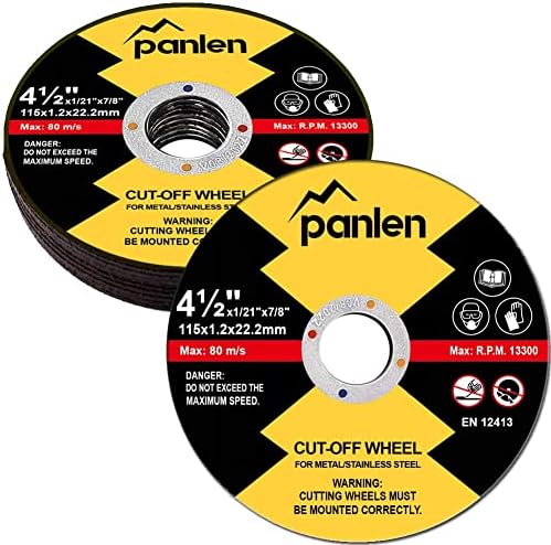 10 Pack Cutting Wheel 4 1/2, Metal Stainless Steel Cut Off Disc, 7/8 Arbor