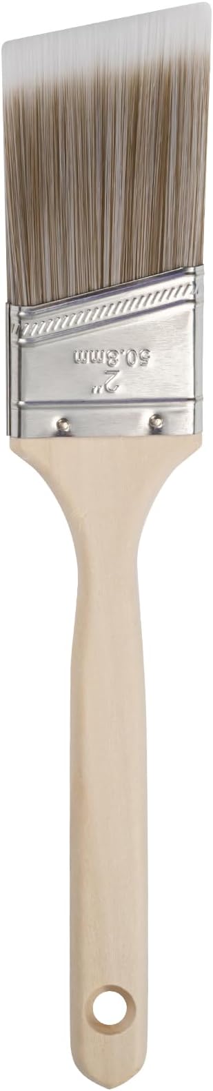 Mister Rui Paint Brush, 2 Inch Angled Paint Brush Professional Sash Brush for Trim, Cabinets, Door, Ergonomic Long Handle, Smooth Finish for Oil & Latex Paint