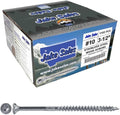 #10 x 3-1/2" Silver Star Stainless Steel Wood Screw Torx/Star Drive Head - Grade 305 Stainless Steel Torx/Star Drive Wood Screws - (Full Box - 1,100 Approx. Screw Count)