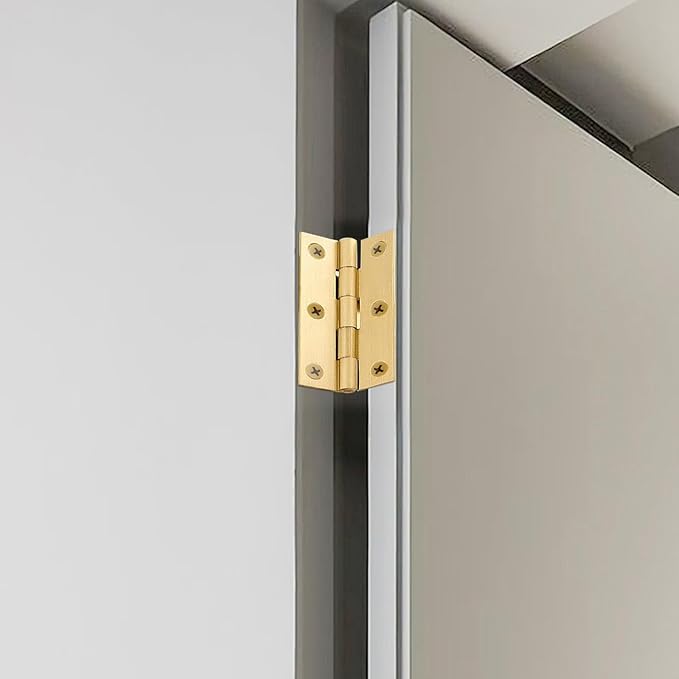 Mini Solid Brass Hinges Cabinet Drawer Butt Hinges for Jewelry Chest Wood Box,1/2/2.5Inch,8PCS(2Inch)