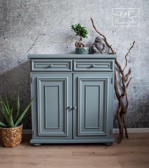 Dixie Belle Silk All-in-One Mineral Paint - Wharf (4oz) - Neutral Gray All-in-One Water Based Primer + Topcoat - Durable Furniture Paint - Low Reflective Finish