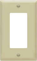 ENERLITES Decorator Light Switch or Receptacle Outlet Wall Plate, Gloss Finish, Size 1-Gang 4.50" x 2.76", Unbreakable Polycarbonate Thermoplastic, UL Listed, 8831-I, Ivory