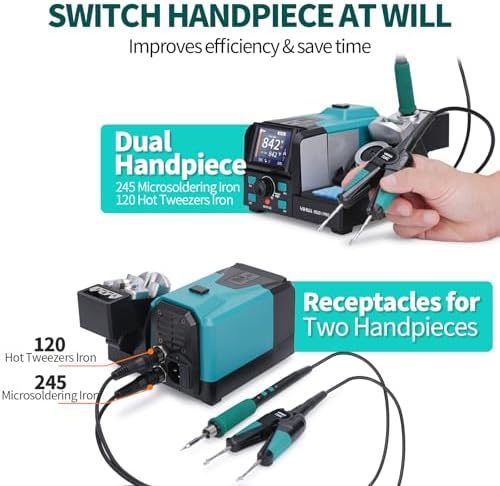 YIHUA 982D-I PRO Single-Channel 2 Tool Hot Tweezers Micro Soldering Station