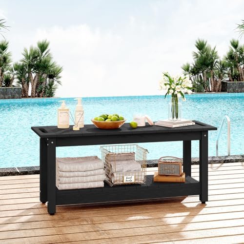 41" Shower Bench, Waterproof HIPS Shower Stool for Shaving Legs
