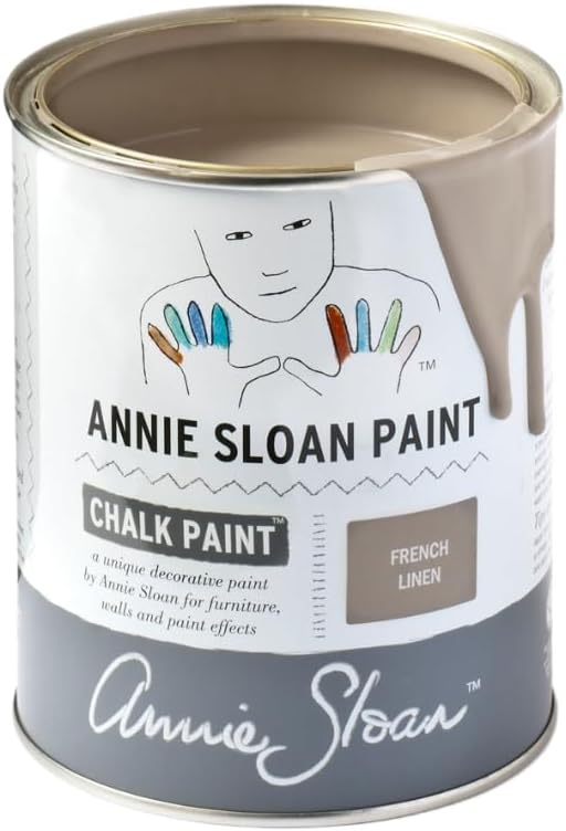 Annie Sloan Chalk Paint® (French Linen, 1 Litre/33.8 Fl Oz) a unique decorative paint for furniture, cabinets and home décor with no sanding or priming