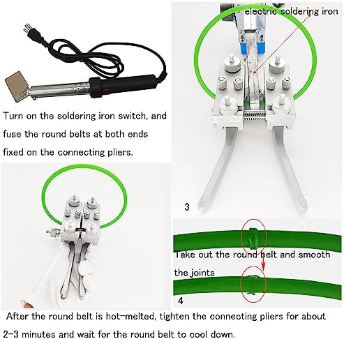 110V PU Round Belt Welding Machine PU Round Belt Welder Butt Machine Scissor+Soldering Iron+Hot Melt Machine Clamp Polyurethane Belt Welder