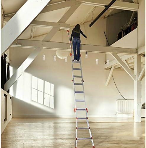 Little Giant Ladders, Velocity with Wheels, M26, 26 Ft, Multi-Position Ladder, Aluminum, Type 1A, 300 lbs Weight Rating, (15426-001)
