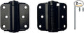 QCAA Heavy Duty Adjustable Spring Hinge, Thicker, 3", Black,Made in Taiwan, 2 Pack