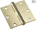 Richelieu Hardware 3" (76 mm) Full Mortise Butt Hinge for Interior Door, 820BB, 2-Pack, Brass