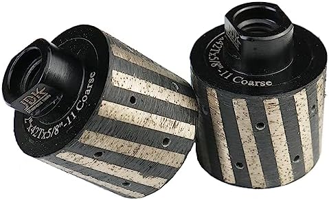 JDK 2 Inch Diamond Drum Wheel Resin Filled Zero Tolerance for Grinding Granite Marble Engineering Stones Concrete Sink Hole with 5/8’’-11 Thread (2 Inch,Resin Filled)