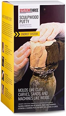 System Three SculpWood Putty Epoxy Filler, 1 Quart Kit