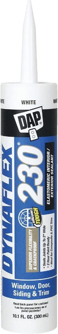 12 Pack Dap 18300 DYNAFLEX 230 Premium Indoor/Outdoor Sealant - White 10.1-oz Cartridge (18275)