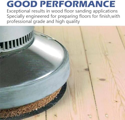 HUAALIUCHE 17" Sanding Screen Discs - Mesh Floor Sanding Screen - Black Silicon Carbide - for Wood Floors (20 Pack, 220 Grit)