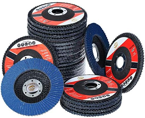 28 Pack 4 1/2 Inch Flap Disc Angle Grinder Sanding Disc 40 Grit Type 27 Flap Discs Premium High Density Jumbo Zirconia Flap Sanding Disc