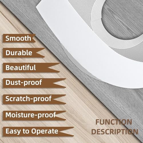 GSCIT Club White Edge Banding, 2 inch x 50ft Melamine Edge Banding with Hot Melt Adhesive Preglued Cabinet Edge Banding Flexible White Veneer Edging