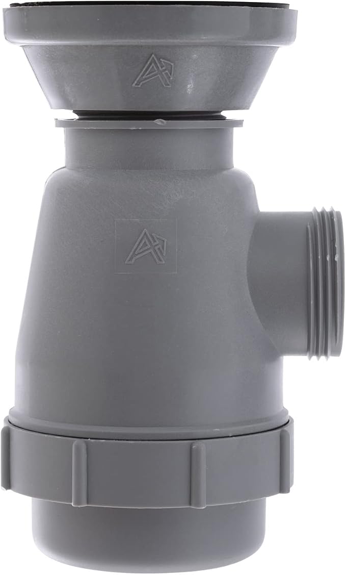 Ambassador Marine - 2 inch Drain, Trap Sink Drain, 1-1/4 inch-M Thread, w/Chain Stopper - Ultra-Mirror Finish - S00-0116-UP-W